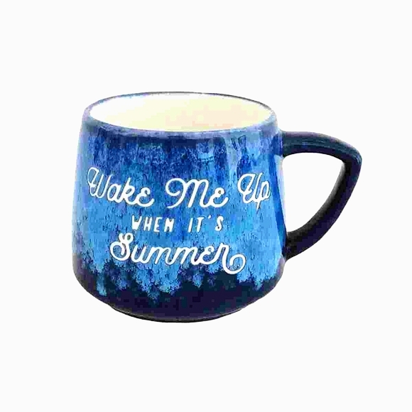 Wake Me Up When It's Summer Reactive Glaze Coffee Cup Mug Teacup - Picture 7 of 7